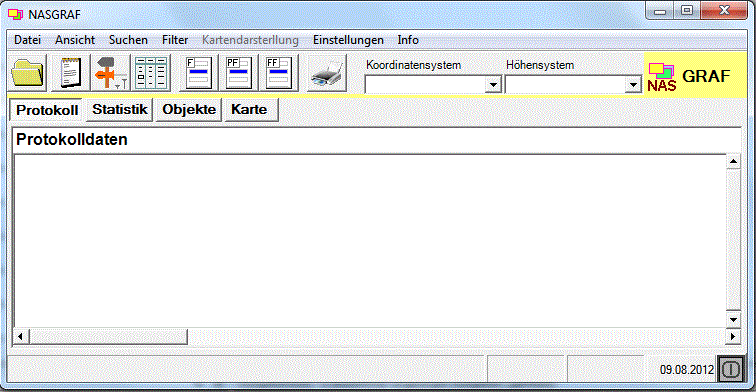 Das Programm nach dem Start